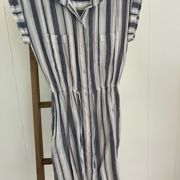 White and blue dress -maxi - Picture 4 of 4